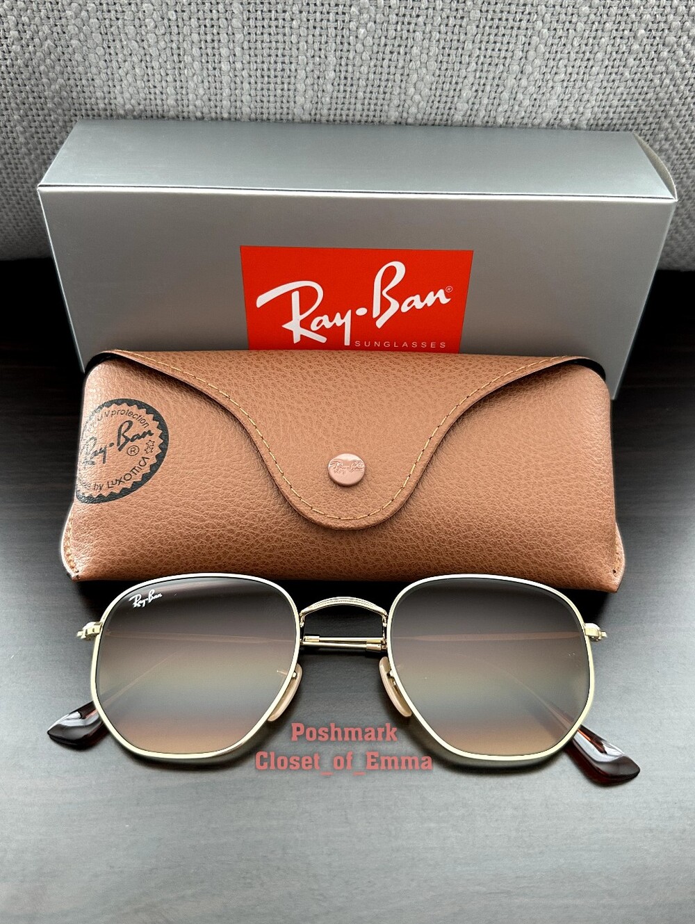 Ray-Ban Hexagonal Gradient Brown RB3548 NEW Unisex